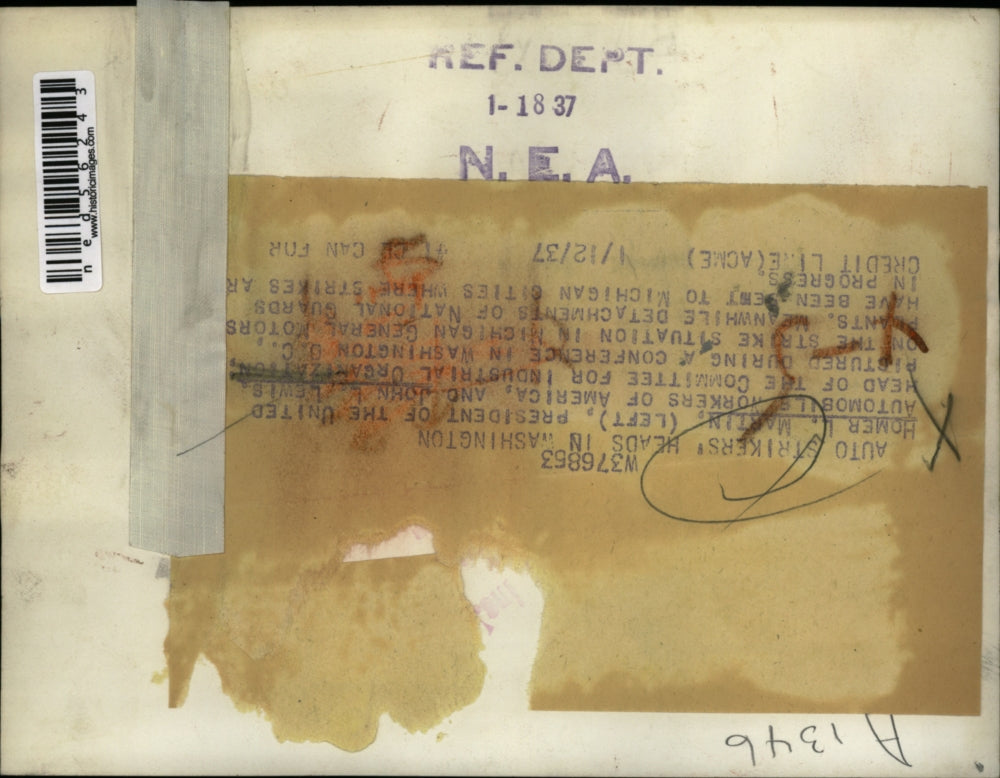 1937 Press Photo Homer L. Martin and John L. Lewis