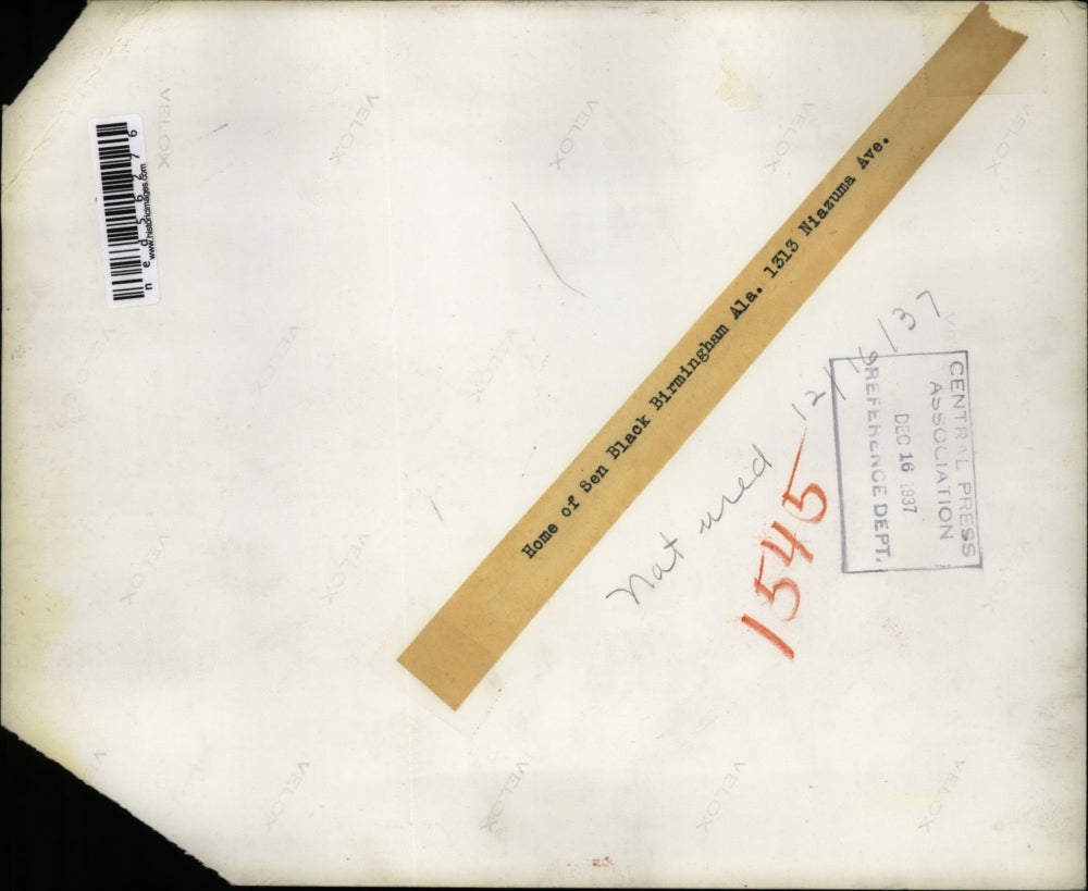 1937 Press Photo Home of Senator Black in Birmingham