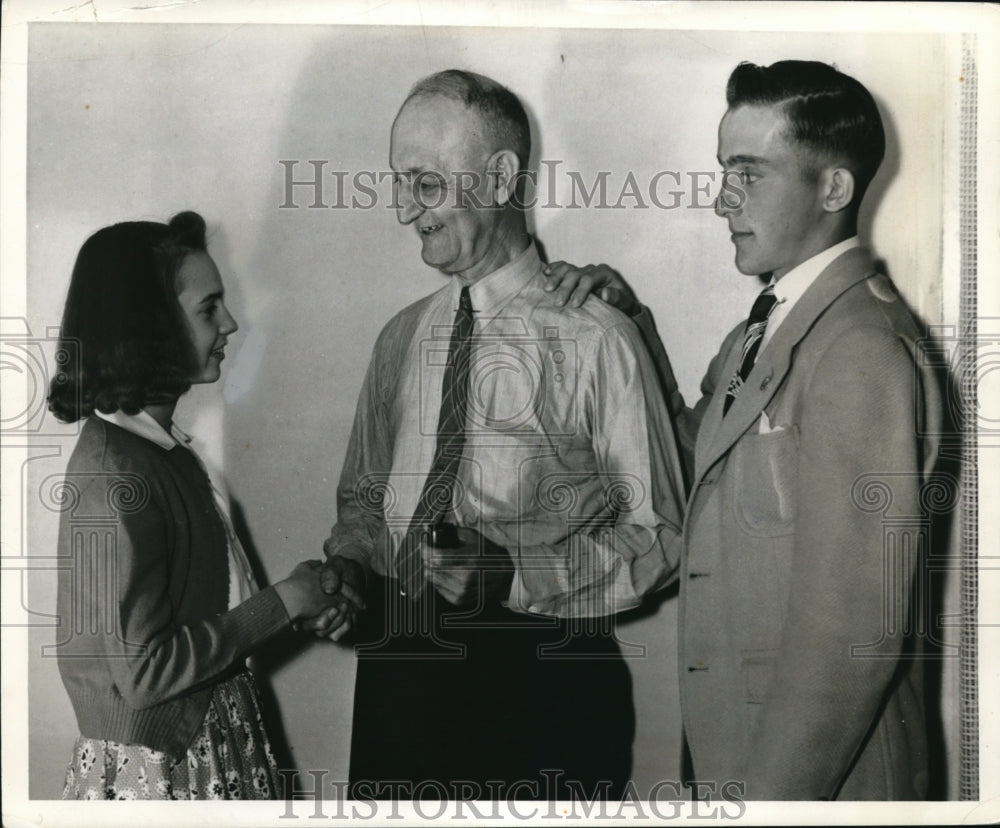 1941 Press Photo Lois Payne, J.W. Hopkins, Robert Clapp- Historic Images