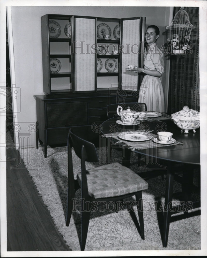 Load image into Gallery viewer, 1957 Press Photo Folding doors combine with textured plastic panels on
