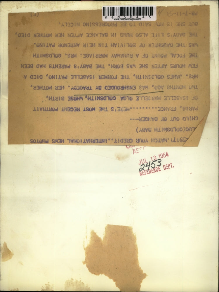 1954 Press Photo Isabelle Margelle Olga Goldsmith