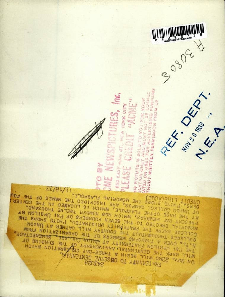 1933 Press Photo Fraternity celebrates at Union College, Schenectady