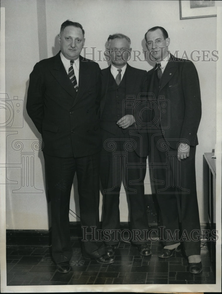 1933 Press Photo Dr. Maxwell Herschleder, George P. Michael and Richard Kaplan