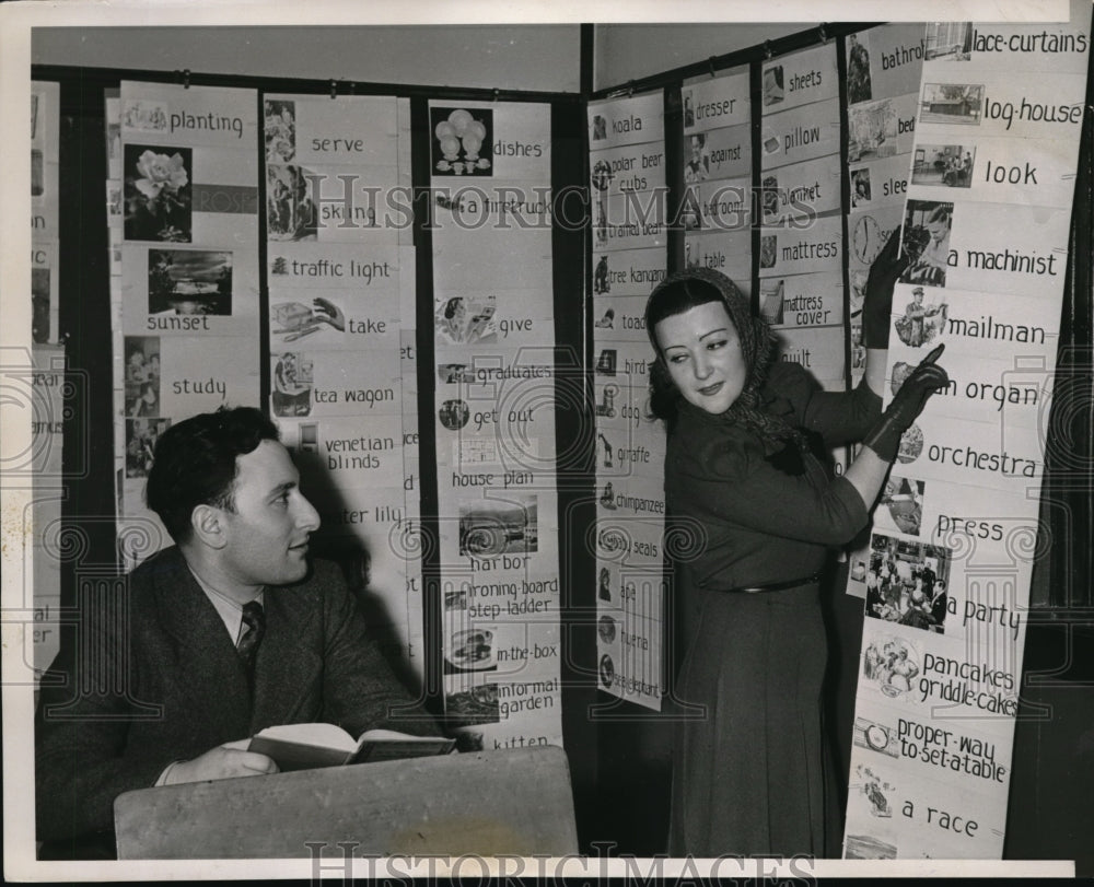 1939 Press Photo Educational Center with Different Nationalities