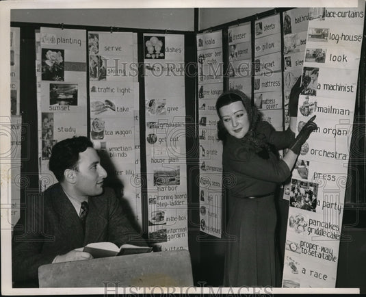 1939 Press Photo Educational Center with Different Nationalities