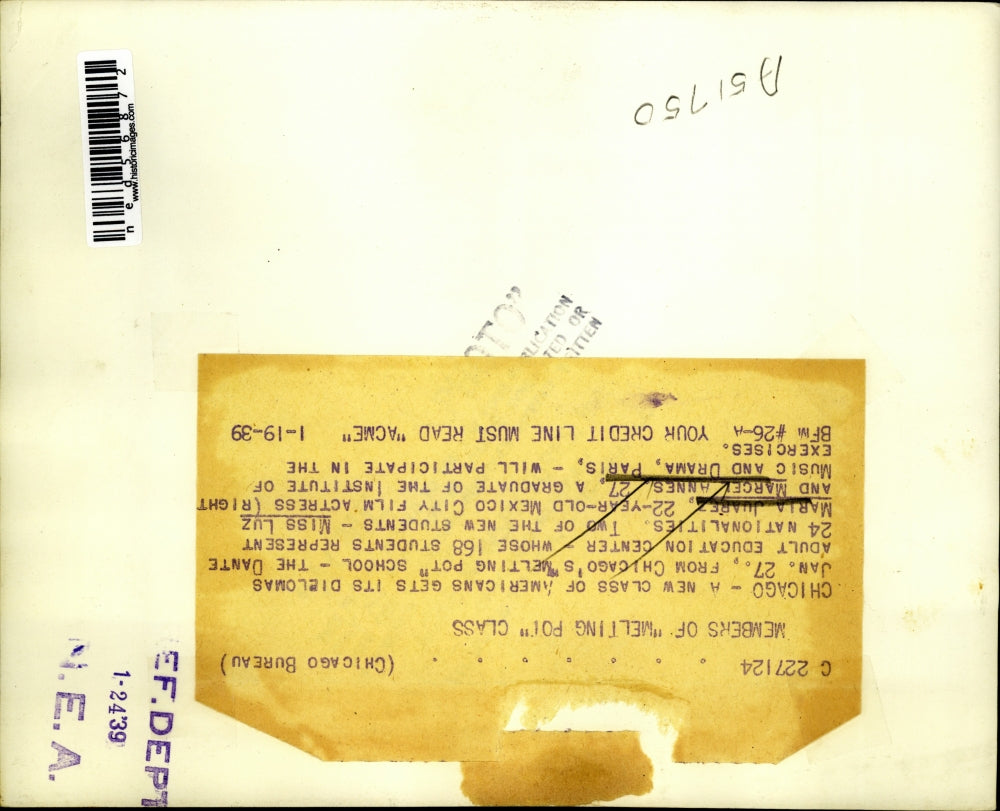 1939 Press Photo Educational Center with Different Nationalities