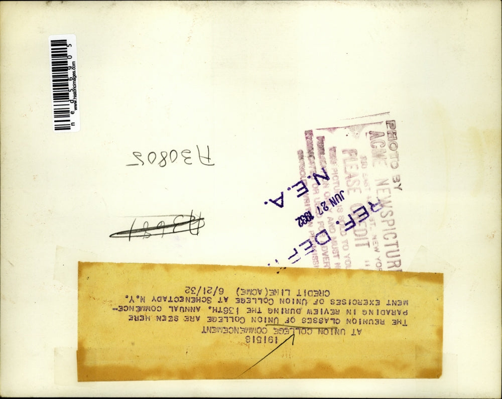 1932 Press Photo Union College 136th Commencement Exercise at Schenectady N.Y.