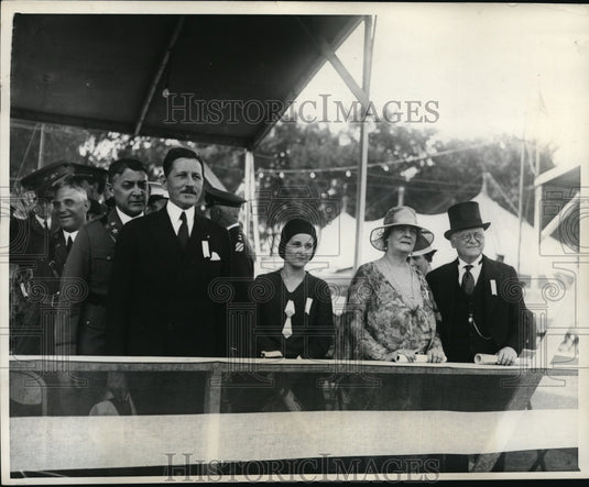 1930 Press Photo Virginia notables at opening of annual Army show