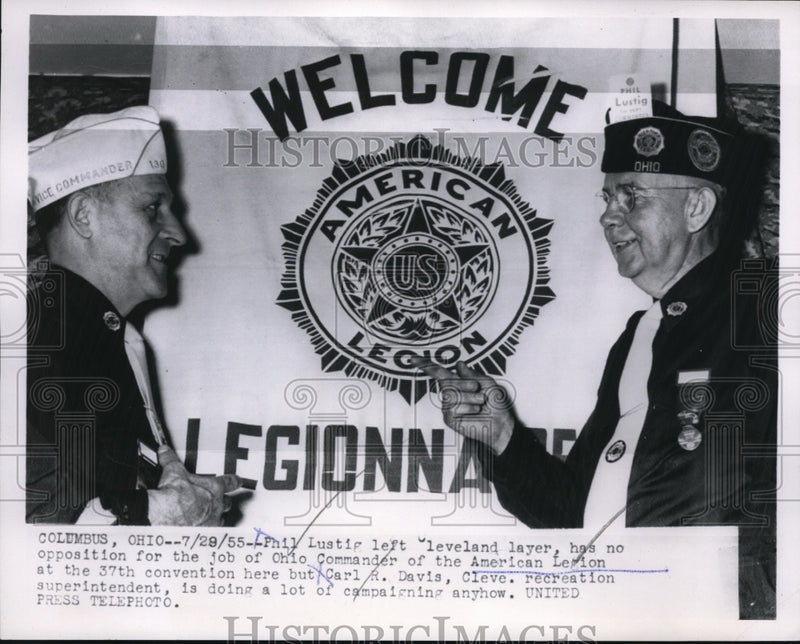 Load image into Gallery viewer, 1955 Press Photo American Legion Compaigning
