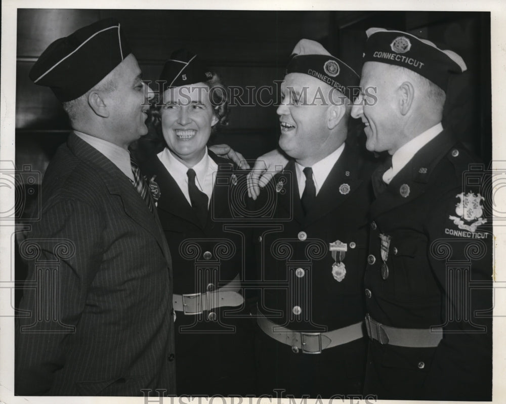 1941 Press Photo L.J. Demars, Mary Mahoney, James Havens, and Rene Benoit
