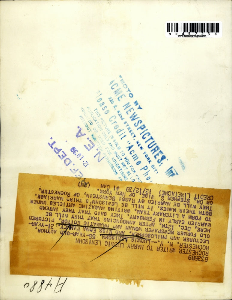 1939 Press Photo Ludwig Lewishohn, 56, author, lecturer and philosopher,