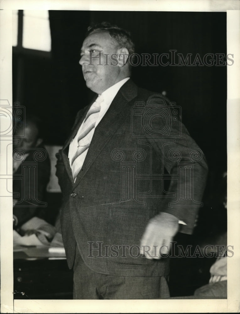 1938 Press Photo Thomas B. Shoemaker during Un-American activities hearing