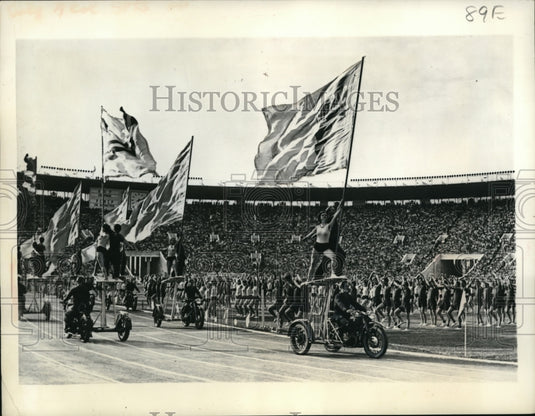 1956 Press Photo New Lenin Central Stadium Opening Ceremony, Moscow Russia