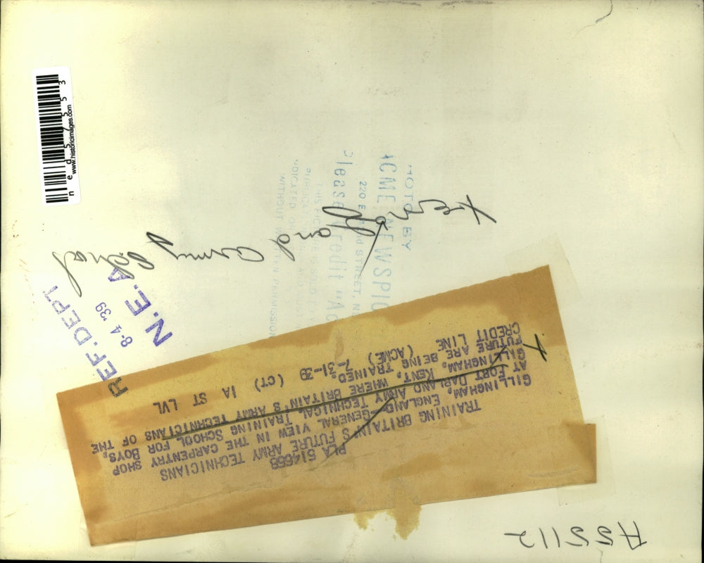 1939 Press Photo Fort Darland Army Technical Training School Carpentry Class