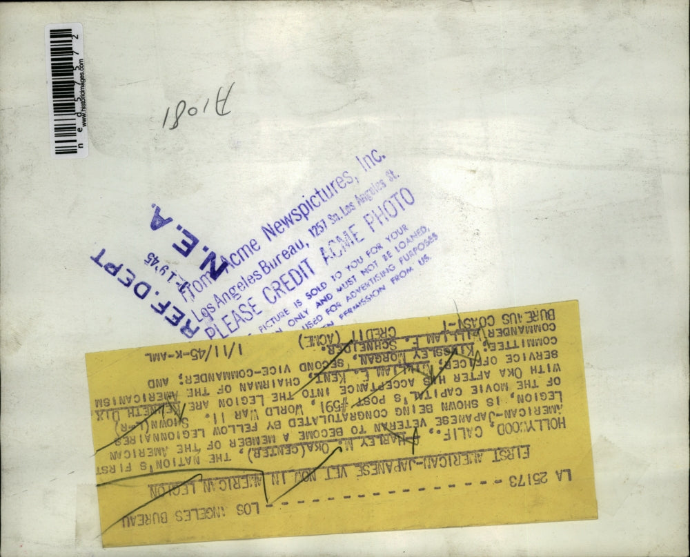 1945 Press Photo Kenneth Dix, Kingsley Morgan, William Schneider and Charley Oka