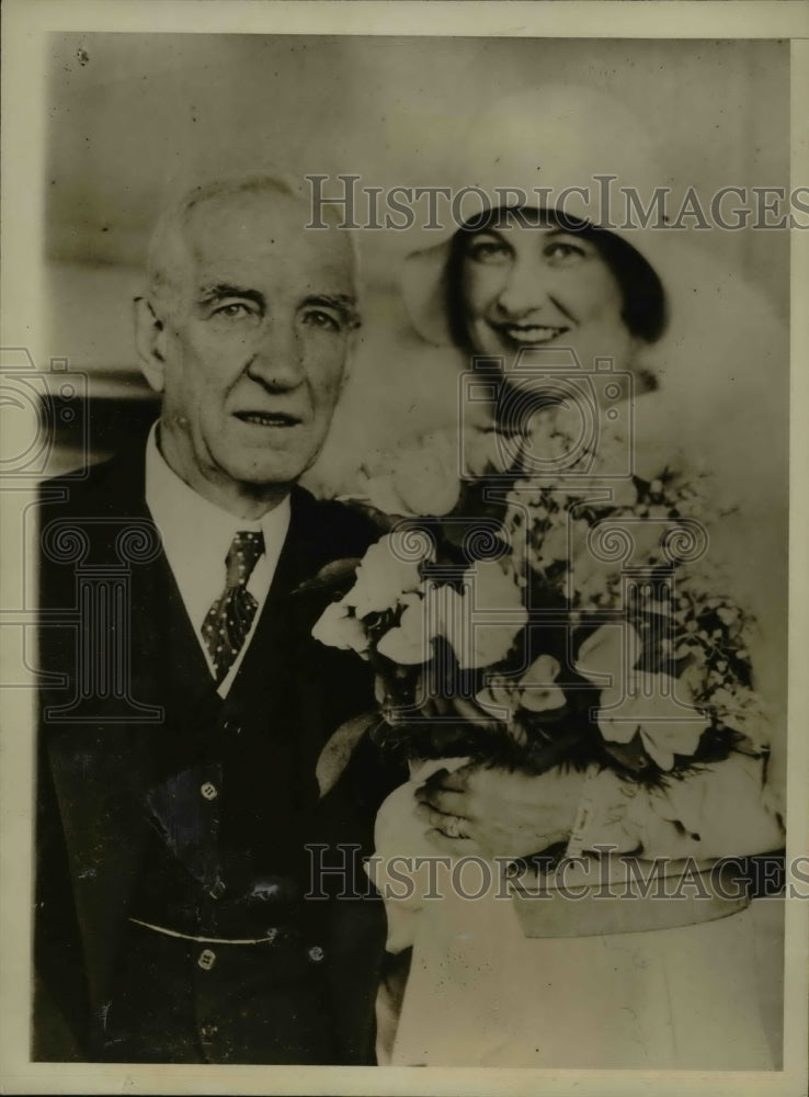 1930 Press Photo Joseph Gray Armstrong married to Mrs. Ethel Wilson