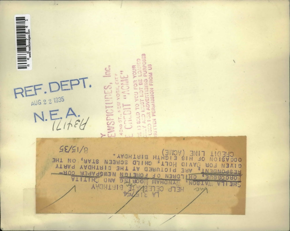 1935 Press Photo Sheila Watson, Wyndham Mooring and Chitita Forcosque children o