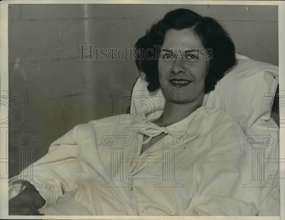 1931 Press Photo Mabel Hunter while under observation in the Detention Hospital