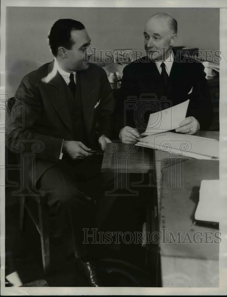 1934 Press Photo Frank Belcher and Lelant Cutler said they saw both World