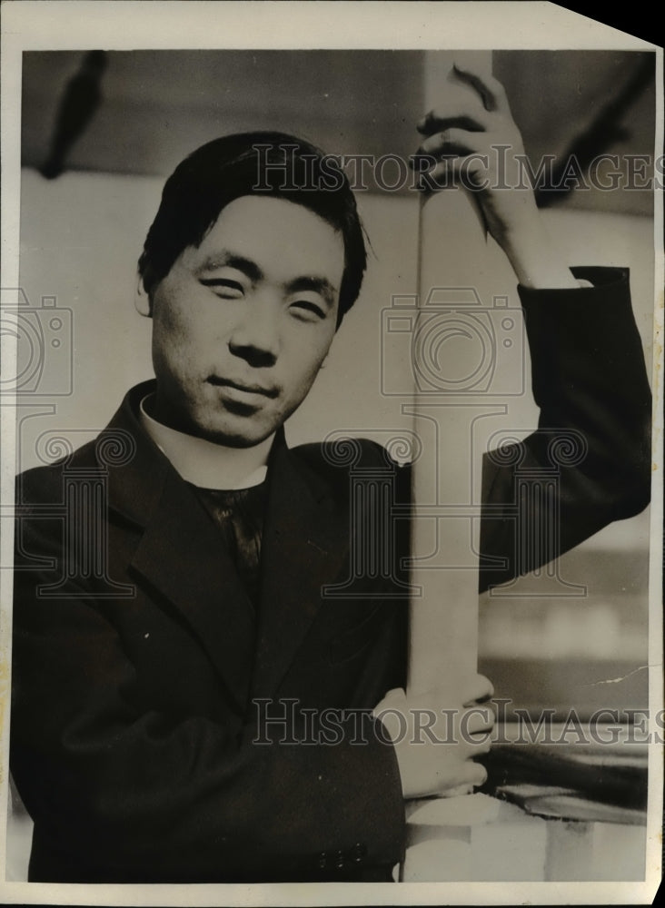 1931 Press Photo Japanese Rev Paul Taguchi left San Francisco to Japan