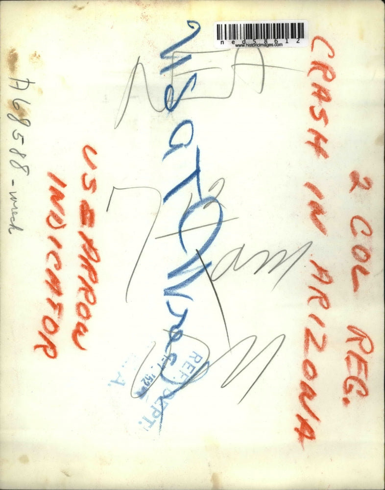 1952 Press Photo Pheonix Ariview Of Air Force Crash Mountain No Sign Of Life