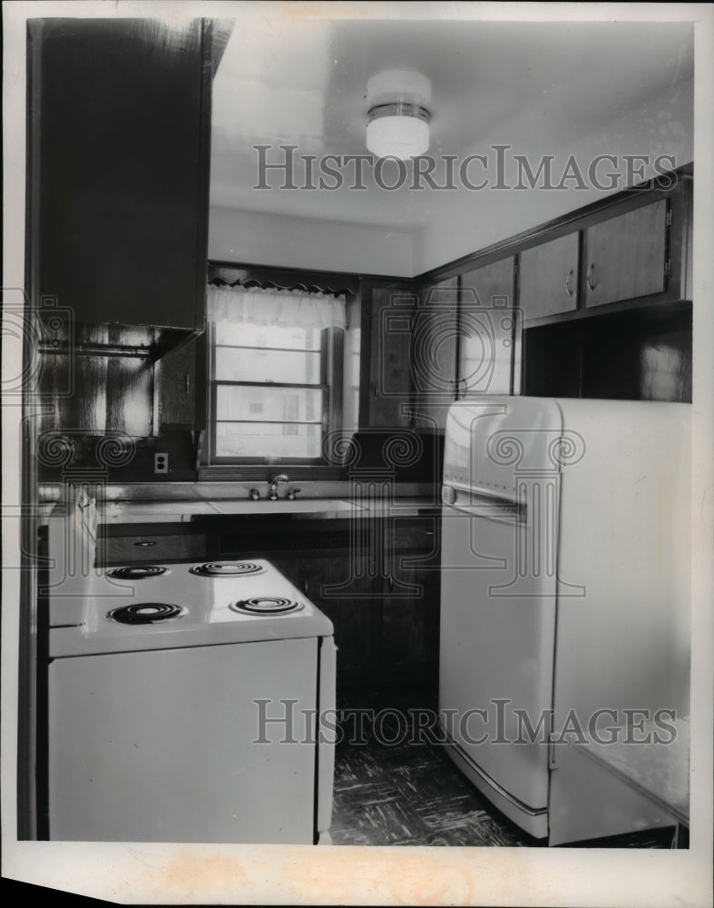 1953 Press Photo A kitchen