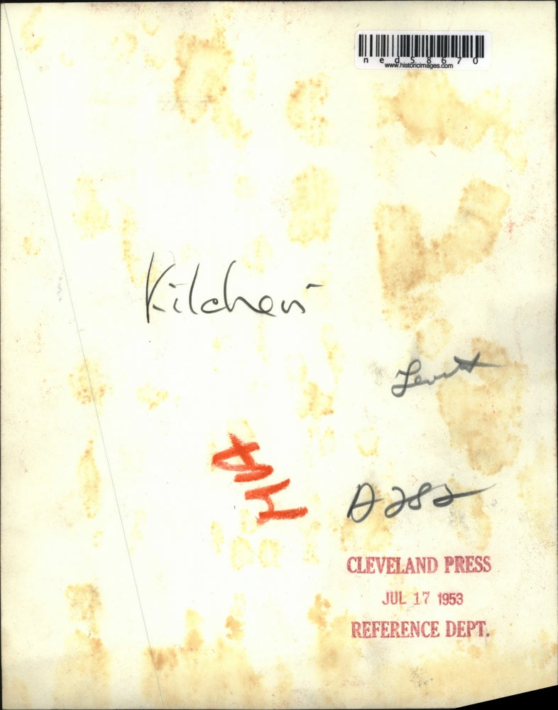 1953 Press Photo A kitchen