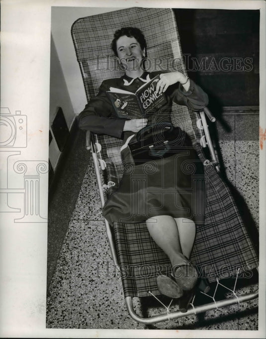 1955 Press Photo Mrs Margaret Adams dismissed juror of Cleveland