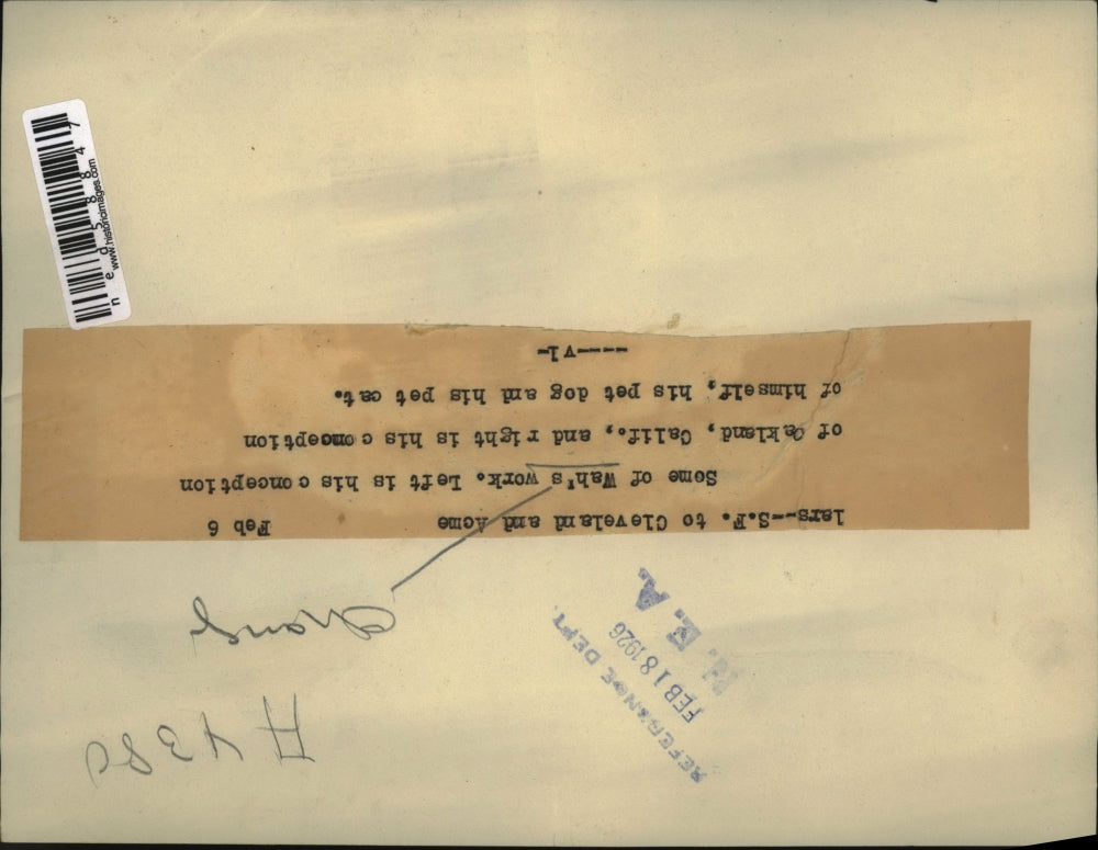 1926 Press Photo Two Samples of Wah's Art Work