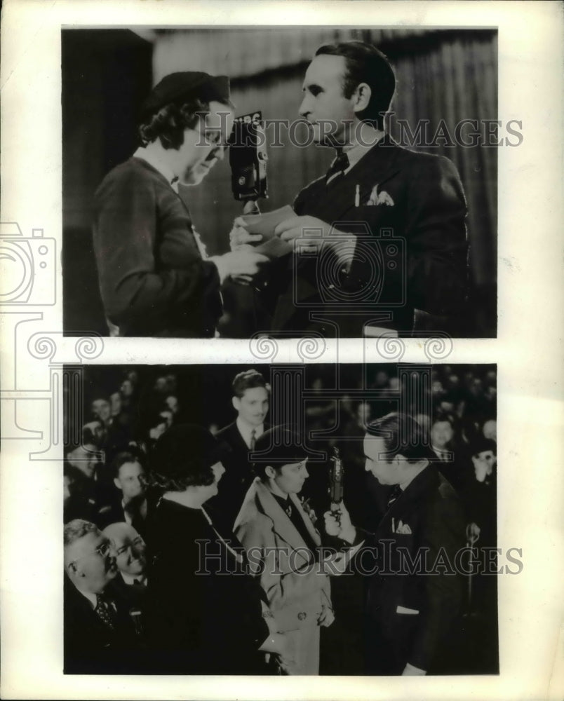 1937 Press Photo NBC televised broadcast