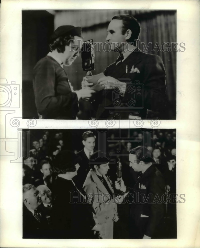 Load image into Gallery viewer, 1937 Press Photo NBC televised broadcast
