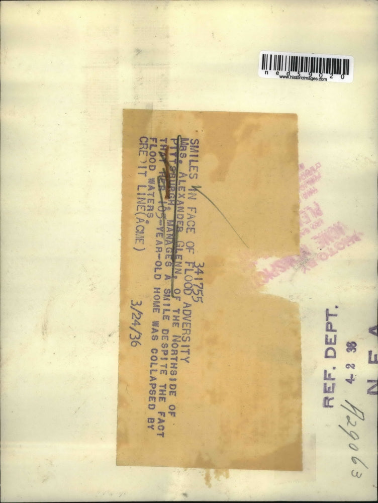 1936 Press Photo Mrs. Alexander Glenn's home was destroyed by flood waters