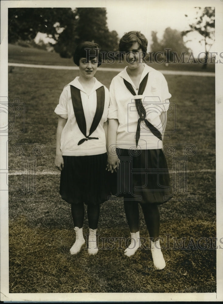 Load image into Gallery viewer, 1928 Press Photo Catherine Brennan &amp; Helen Kennedy Tied for Scholastic Honors
