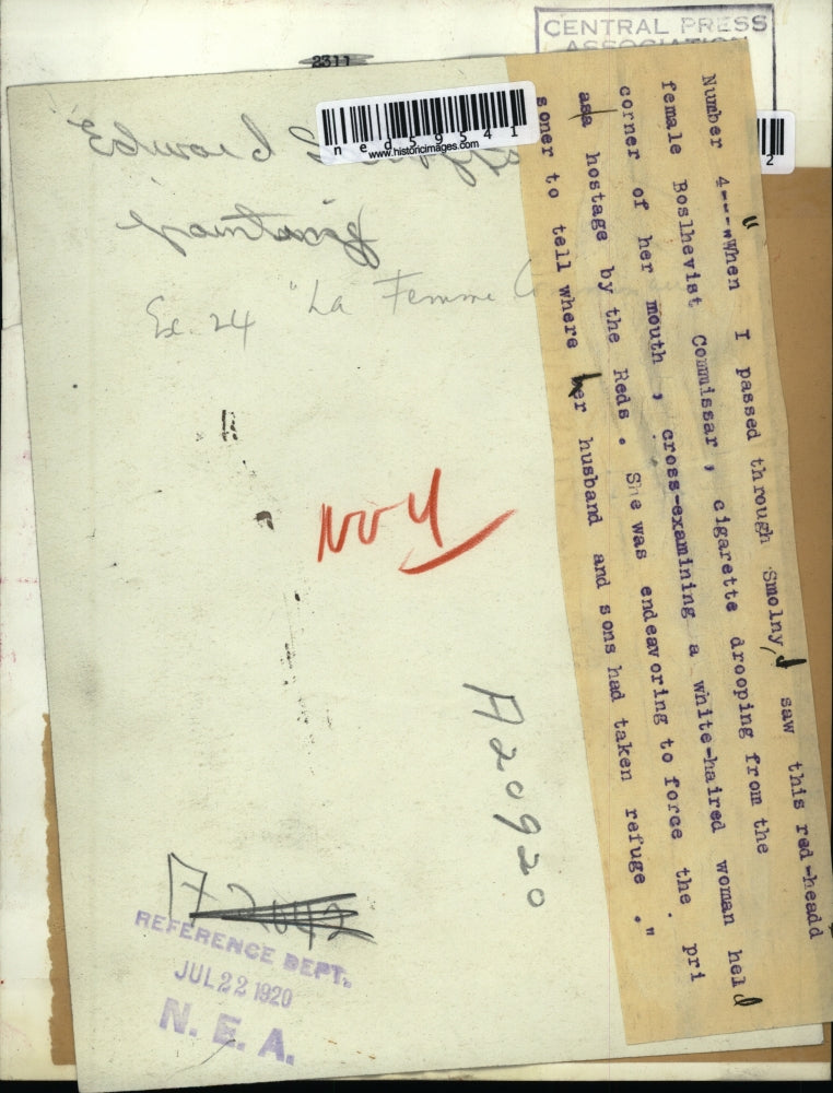 1920 Press Photo Edward