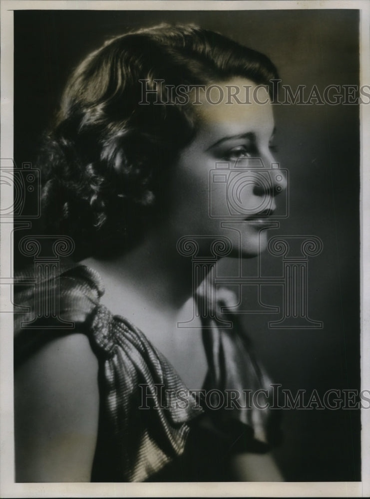 1935 Press Photo Writer, Miss Helen Varner, weds Cornelius Vanderbilt, Jr.