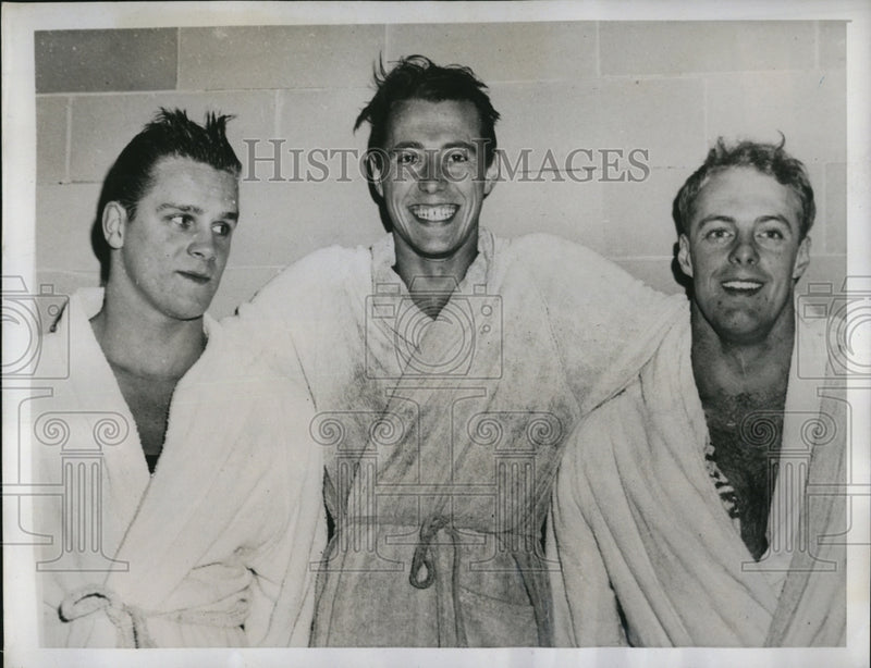 Load image into Gallery viewer, 1941 Press Photo Guy Lumsden,Charley Barker &amp; William Pbew at the NCAA
