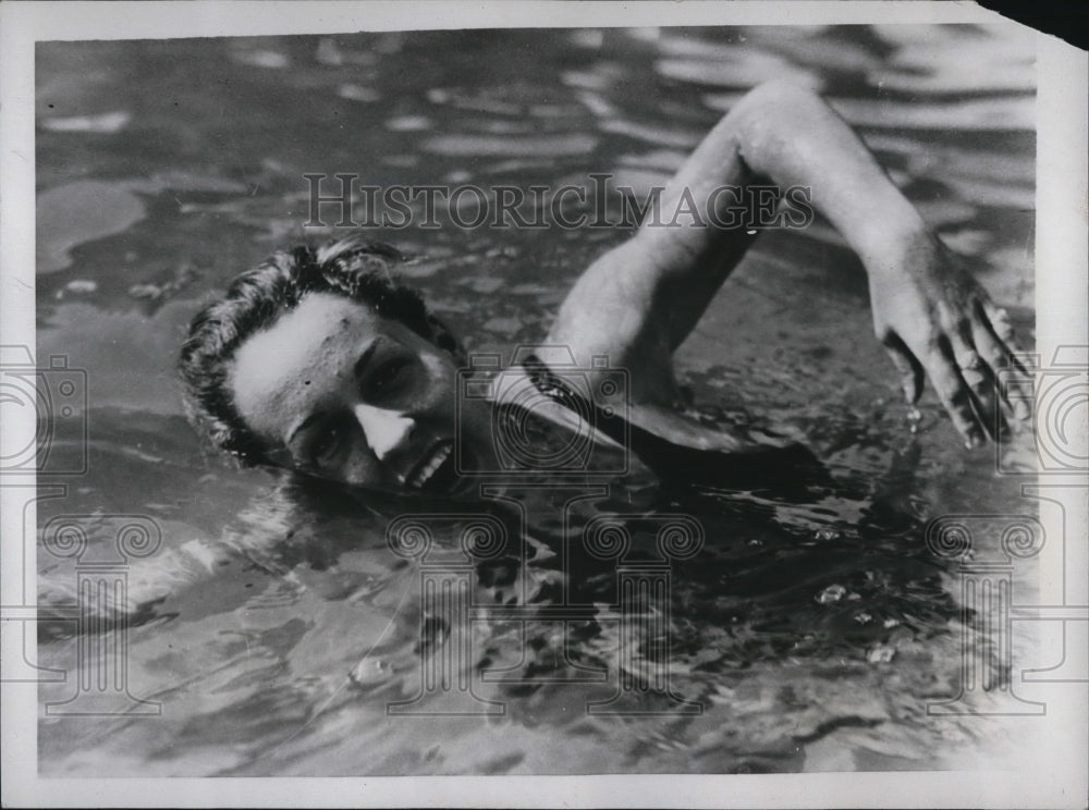 1933 Press Photo Olympic Swimming Miami Biltmore Coral Gables Florida Alice