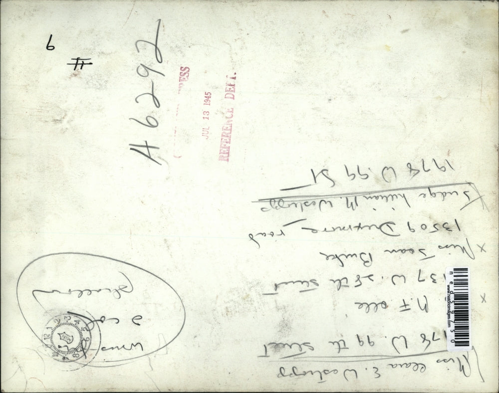 1945 Press Photo Miss Clara Westropp, Miss Burke and Judge William Westropp