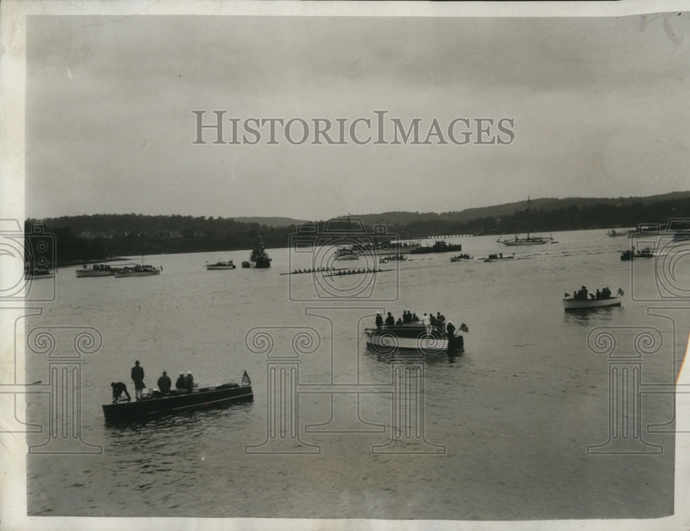 1933 Press Photo The Harvard and Yale Universities Junior Varsity crews