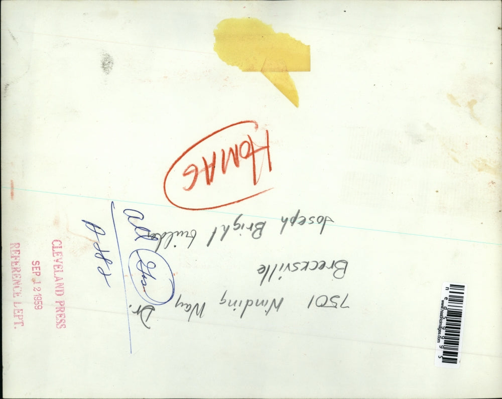 1959 Press Photo Winding Way Dr. Breckville, Joseph Bright Builders.