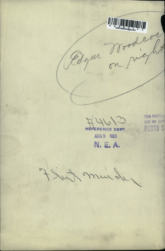 1923 Press Photo Edgar Moodcoe on right