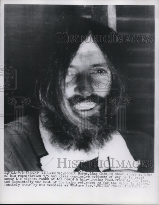 1953 Press Photo Repatriation of Major Robert Burns