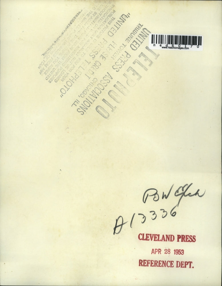 1953 Press Photo Mrs. Paulene Clark Waits for her Son's Repatriation