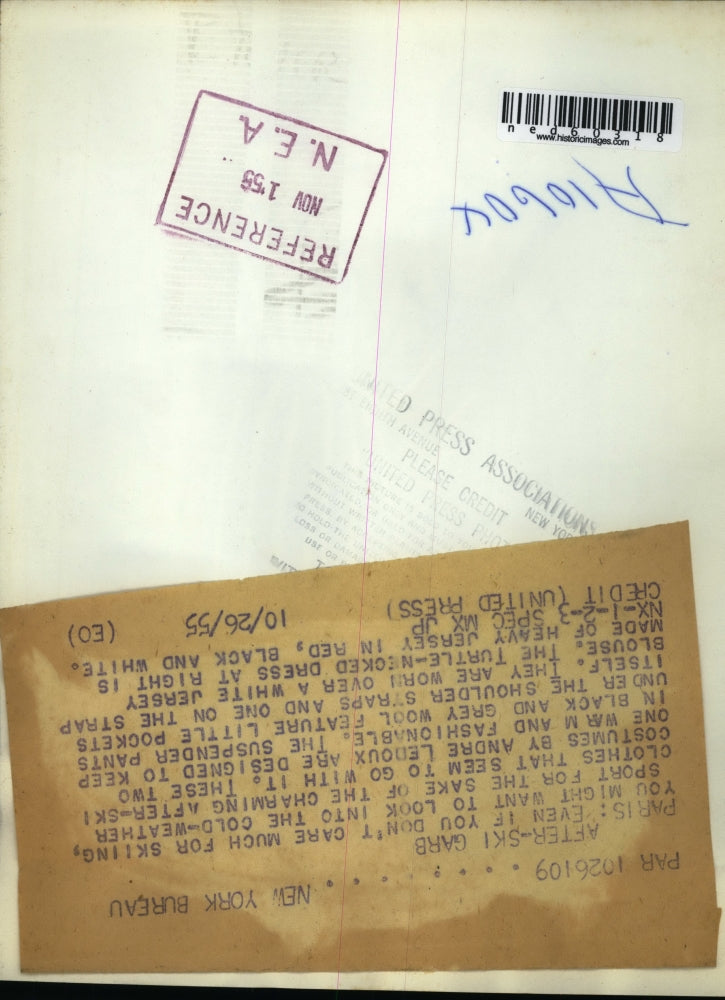 1955 Press Photo Costumes by Andre Ledoux is worn by lovely models