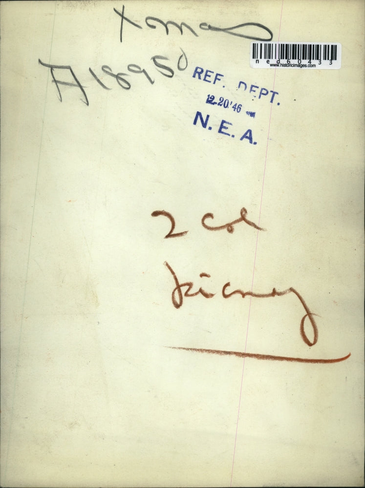 1946 Press Photo Six Children Writing a Letter to Santa