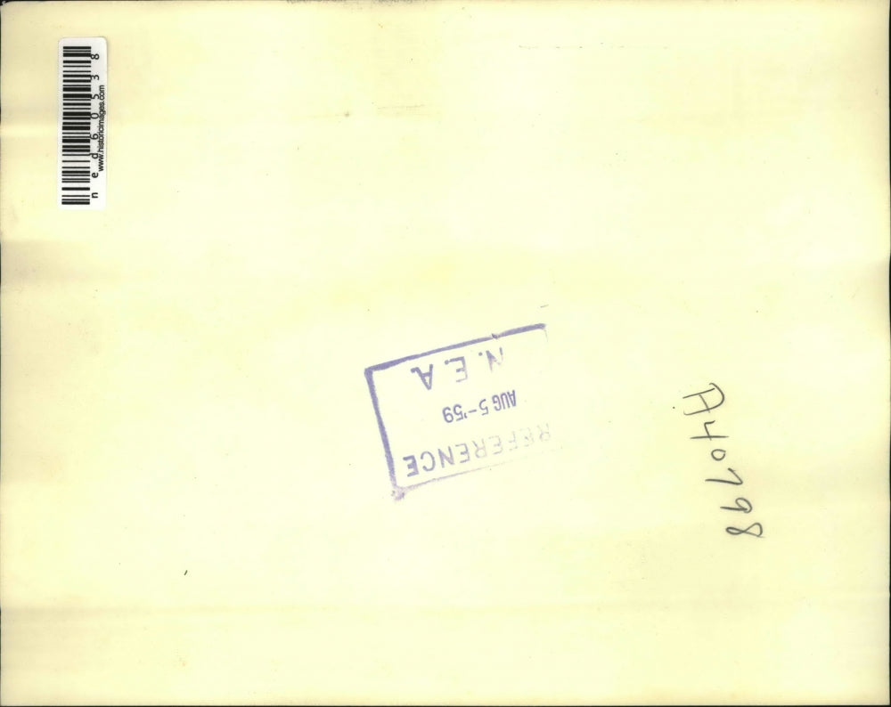 1959 Press Photo Wash DC Horace Green & acid burns with Sen JL McClellan