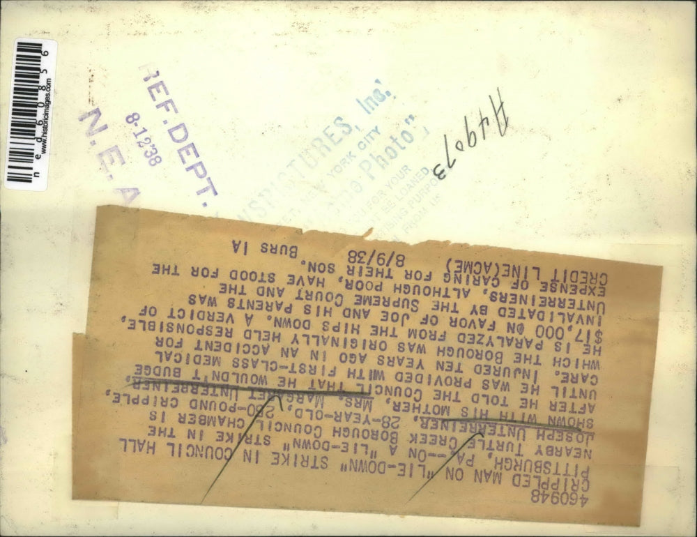 1938 Press Photo Joseph Unterreiner and his mother, Mrs. Margaret Unterreiner