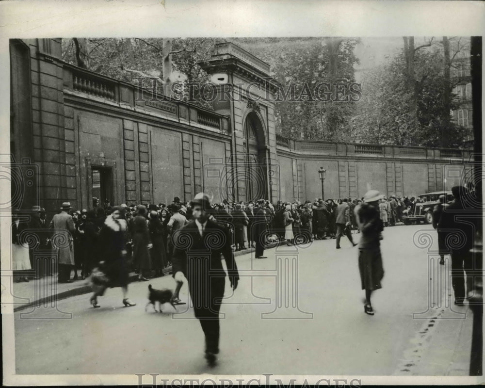 1932 Press Photo Rothschild Foundation where Paul Doumer was assassinated