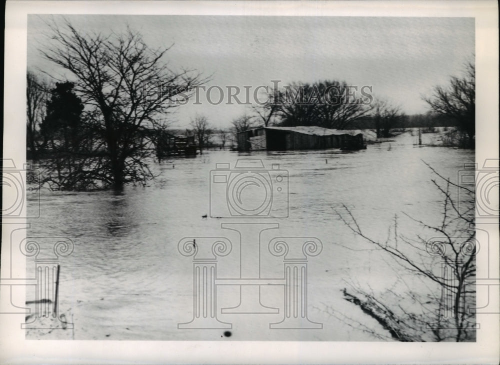 1950 Press Photo Flood at Deventer Misouri