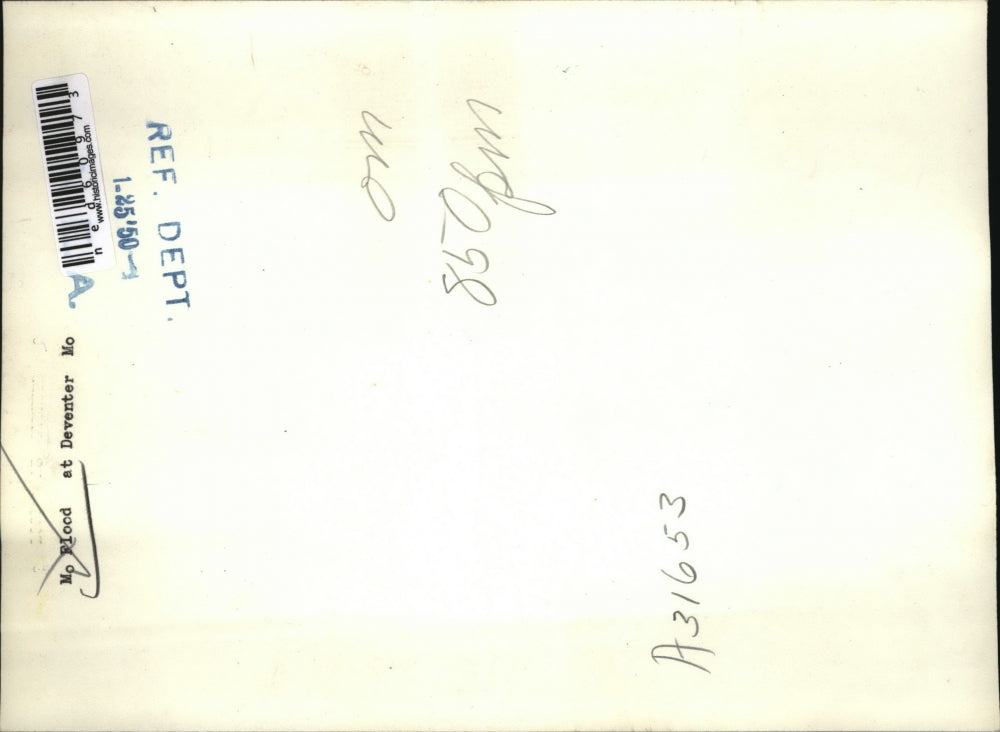 1950 Press Photo Flood at Deventer Misouri